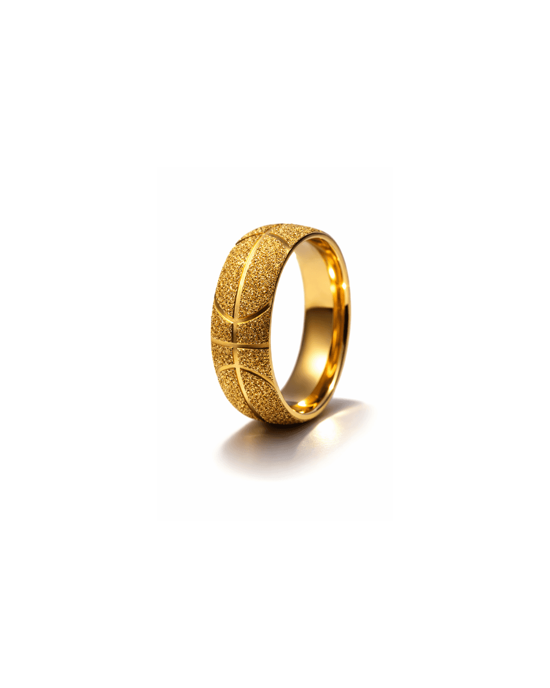Basketball-Inspired Textured Ring image 1