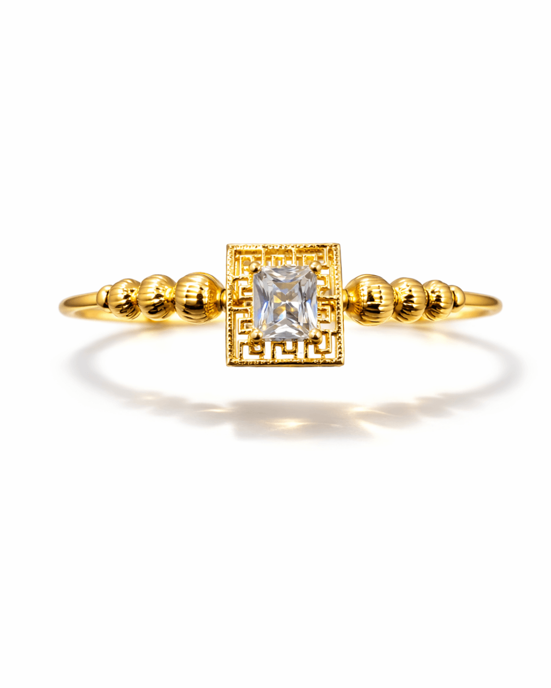 Gold Radiant Cut Bezel Bracelet image 1