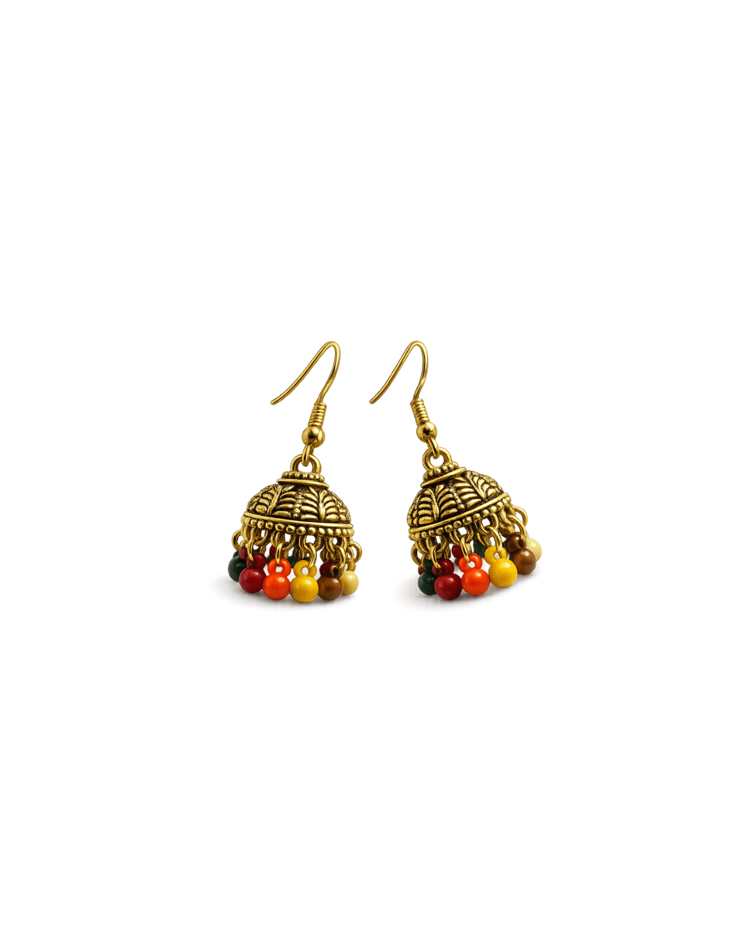 Multicolor Beaded Jhumka Earring image 1